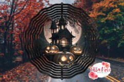 Haunted House | Spooky 3D | 10&quot; Sublimation Wind Spinner Product Image 1