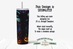 Haunted House Stained Glass 20 oz Seamless Tumbler Design Product Image 2
