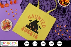 Haunted house SVG | Trick or treat bag SVG Product Image 1