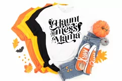 Halloween SVG - Haunt Mess Mama T-Shirt PNG Product Image 5