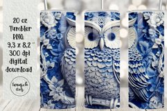 20oz tumbler owl Chinoiserie Sublimation Bundle PNG Product Image 2