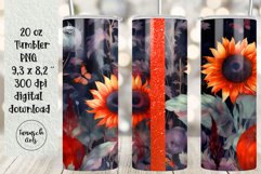 BUNDLE 20 oz tumbler gothic watercolor halloween sublimation Product Image 12