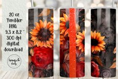 BUNDLE 20 oz tumbler gothic watercolor halloween sublimation Product Image 13