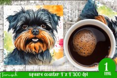 watercolor affenpinscher square coaster sublimation bundle Product Image 11
