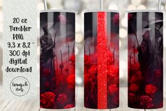 BUNDLE 20 oz tumbler gothic watercolor halloween sublimation Product Image 16