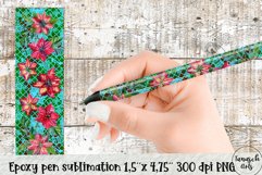 watercolor christmas poinsettia epoxy pen wrap sublimation Product Image 1