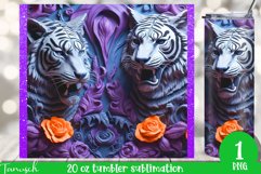 3d tiger plaster texture 20oz tumbler Sublimation SEEMLESS Product Image 1