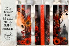 BUNDLE 20 oz tumbler gothic watercolor halloween sublimation Product Image 25