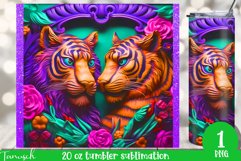 3d tiger plaster texture 20oz tumbler Sublimation SEEMLESS Product Image 1