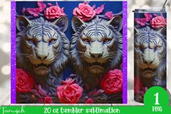 3d tiger plaster texture 20oz tumbler Sublimation SEEMLESS Product Image 1