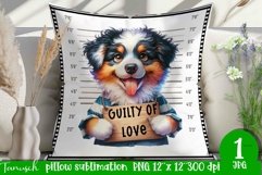 funny mugshot dog pillow sublimation design Product Image 1