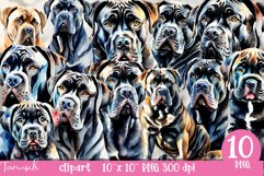 watercolor CANE CORSO Dog sublimation clipart PNG Product Image 1
