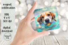Underwater BEAGLE dog MAGNET Sublimation PNG DESIGN Product Image 1