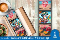 funny dog beach vacation magnet SUBLIMATION Product Image 1
