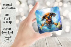 Underwater BEAGLE dog MAGNET Sublimation PNG DESIGN BUNDLE Product Image 2