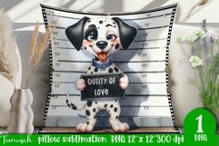 funny mugshot dog pillow sublimation design Product Image 1