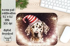 Christmas DALMATINER dog mouse pad Sublimation PNG Product Image 1
