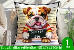 funny mugshot dog pillow sublimation design Product Image 1