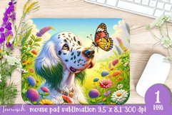 Floral mouse pad ENGLISH SETTER spring SUBLIMATION Product Image 1