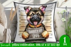funny mugshot dog pillow sublimation design Product Image 1