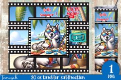 cute HUSKY DOG 20 oz tumbler Sublimation / VACAY Product Image 1