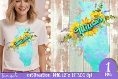 Illinois USA state sublimation Product Image 1