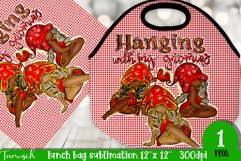 hanging with my gnomies lunch bag Sublimation valentine tote Product Image 1