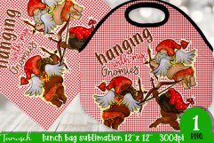 hanging with my gnomies lunch bag Sublimation valentine tote Product Image 1