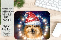 Christmas MALAMUTE dog mouse pad Sublimation PNG Product Image 1