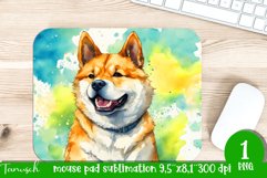 watercolor akita dog mouse pad sublimation bundle Product Image 8