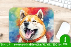 watercolor akita dog mouse pad sublimation bundle Product Image 9