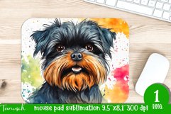 watercolor affenpinscher dog mouse pad sublimation bundle Product Image 13