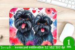 watercolor affenpinscher dog mouse pad sublimation bundle Product Image 3