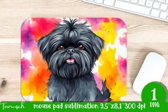 watercolor affenpinscher dog mouse pad sublimation bundle Product Image 10