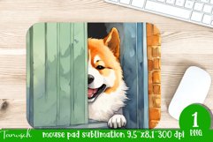 watercolor akita dog mouse pad sublimation bundle Product Image 10