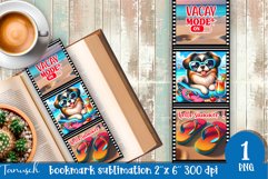 funny dog beach vacation magnet SUBLIMATION Product Image 1