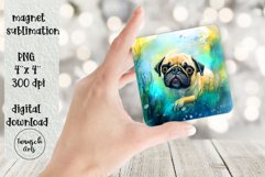 Underwater PUG dog MAGNET Sublimation PNG Design bundle Product Image 3