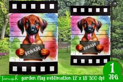 rhodesian ridgeback GARDEN FLAG sublimation / funny mugshot Product Image 1