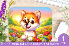 Floral mouse pad SHIBA spring SUBLIMATION Product Image 1