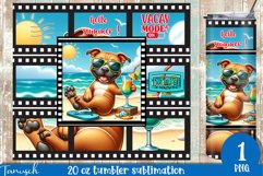 cute STAFFORD DOG 20 oz tumbler Sublimation / VACAY Product Image 1