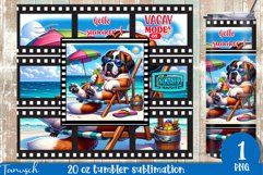 cute ST BERNARD DOG 20 oz tumbler Sublimation / VACAY Product Image 1