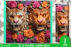 3d tiger plaster texture 20oz tumbler Sublimation SEEMLESS Product Image 1