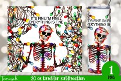 Bundle funny christmas 20 oz tumbler It&#039;s fine, I&#039;m fine Product Image 11