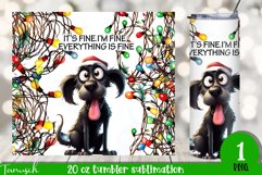 Bundle funny christmas 20 oz tumbler It&#039;s fine, I&#039;m fine Product Image 5