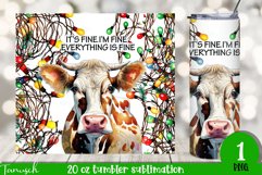 Bundle funny christmas 20 oz tumbler It&#039;s fine, I&#039;m fine Product Image 9