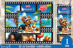 cute YORKI DOG 20 oz tumbler Sublimation / VACAY Product Image 1