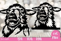 hilarious Peeking sheep SVG cut file design Product Image 1