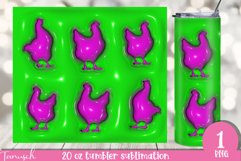3d puff chicken sublimation tumbler, 3d inflate wrap Bundle Product Image 2