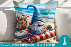 funny hello Summer beach PILLOW sublimation design Product Image 1