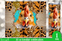 20 oz Tumbler peeking Chicken through wall hole BUNDLE Product Image 2
